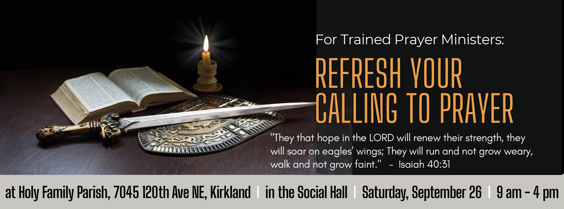 Prayer Minister Retreat banner